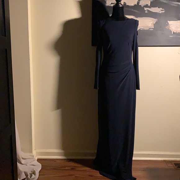 RALPH LAUREN LONG SLEEVE GOWN - Picture 2 of 12